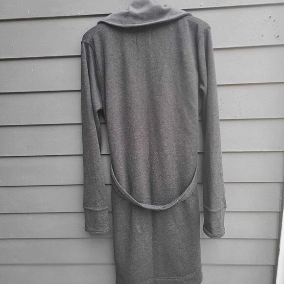 UGG Duffield Gray Jersey Fleece Lined Robe with Tie  LUXURY size Medium - Picture 5 of 12